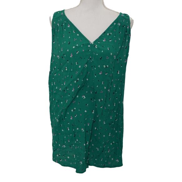 Isabel Maternity Teal‎ Floral Tank boho Size xl - Picture 1 of 6